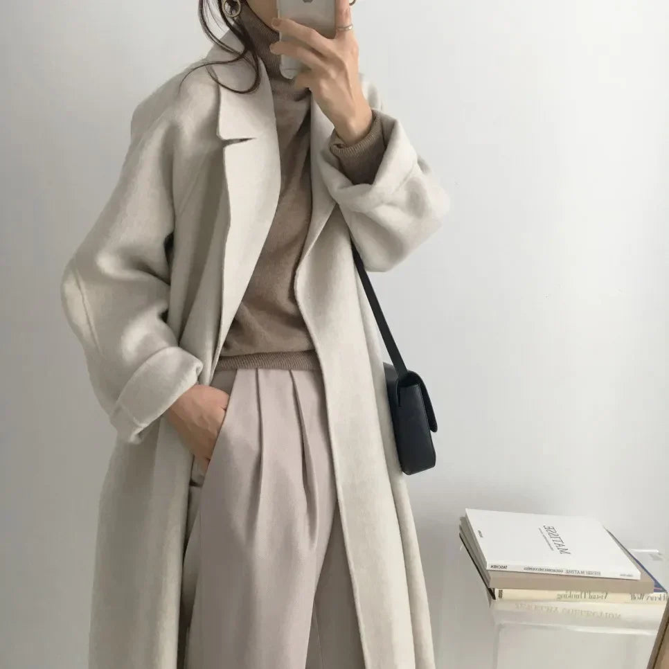 Ariane | Manteau long ceinturé en laine