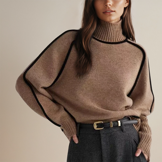 Sienna | Pull à Col Roulé Oversize en Laine