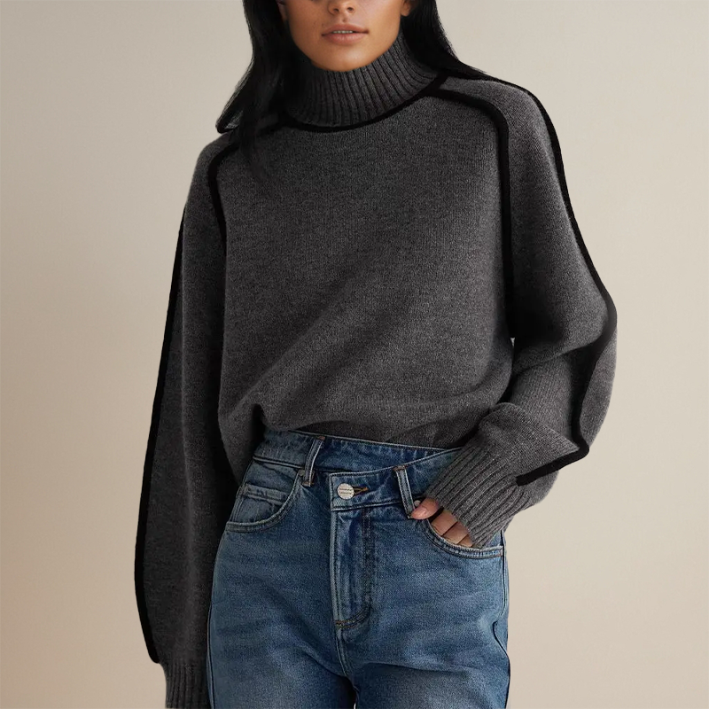 Sienna | Pull à Col Roulé Oversize en Laine